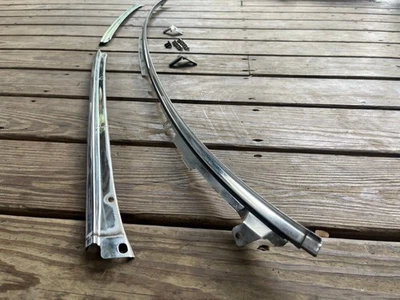 90-97 Nissan Hardbody Pickup D21 Pathfinder Chrome Front Windshield Trim Kit - Image 1 of 4