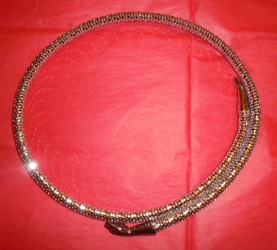 Cinturón serpiente malla tono plata Whiting & Davis XS/S Foto 1 de 4