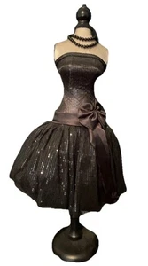 Black Lace & Sequin Gown Lady Mannequin Dress Form | Gothcore Decor Hobby Lobby - Picture 1 of 5