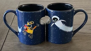 Disney Pixar Wall•e and Eve Love Mugs Heart Blue Starlight - Picture 1 of 11