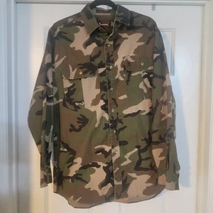 Browning Super Naturals Long Sleeve Camo Men's Large Cotton Blend 16-16.5 - Picture 1 of 5