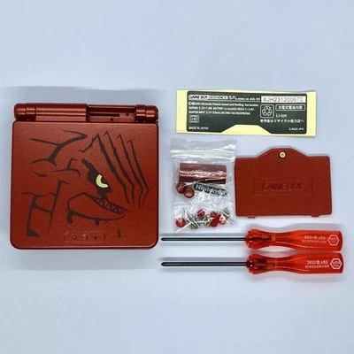 Nintendo Gameboy Advance SP Groudon Pokémon Reshell  with Buttons Includes Tools - Image 1 of 4