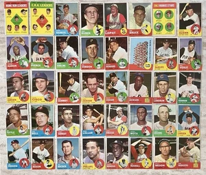 1963 Topps Baseball Lot - 40 Different - VG-EX - Picture 1 of 1