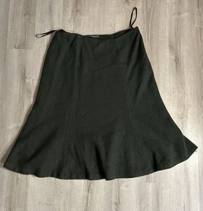Lauren Ralph Lauren Vintage Wool Blend A-Line Skirt, Dark Green, Women’s Size 16 - Picture 1 of 11
