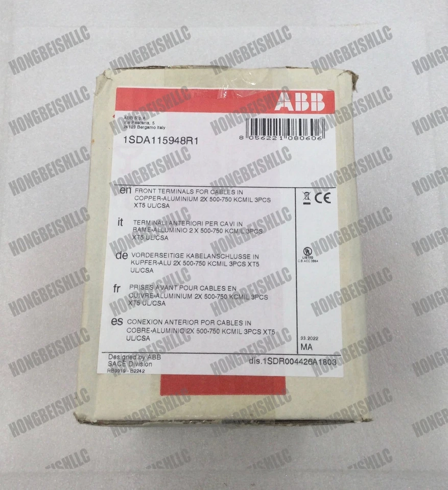 ABB 1SDA115948R1 SACE TMax XT Front-Terminal Spot Goods Expedited Shipping#HTJ1 - Image 1 of 4