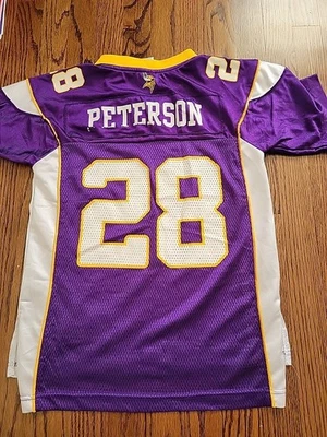 Camiseta de fútbol americano Reebok Adrian Peterson Minnesota Vikings NFL mediana 10-12 niños  Foto 1 de 4