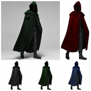 Retro Knight Pirate Prince Cloak Coat Gothic Long Robes Halloween - Picture 1 of 13