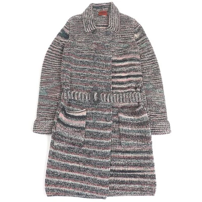 Excellent Missoni coat belted knit multicolor wool mens 42 - Image 1 of 4