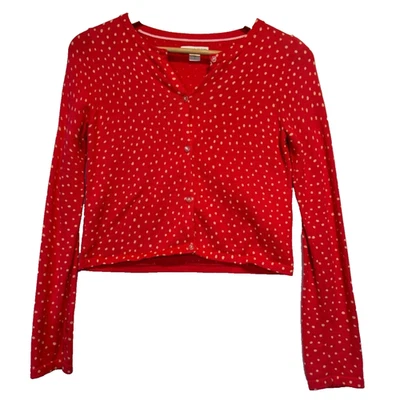 Cárdigan Suéter Rojo Lunares Niñas Talla XL NUEVO CON ETIQUETAS Garnet Hill Niños Foto 1 de 4