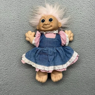 "Muñeca troll de 12"" de fibra de poliéster de felpa vestida vintage Russ 2345 Berrie UK LTD" Foto 1 de 4
