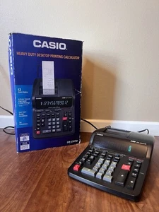 Casio DR-270TM 12 Digits Extra Large Display Heavy Duty Clock & Calendar Tested - Picture 1 of 12