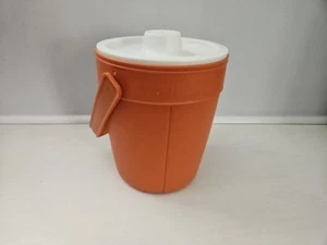 Vintage 70er Jahre klassischer Rubbermaid orange isolierter Eiskübel - Bild 1 von 10