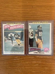 Lynn Swann Steelers 1975 Rookie Lot of (2) #282 & #459 HOF EX BV$110.00 - Picture 1 of 2