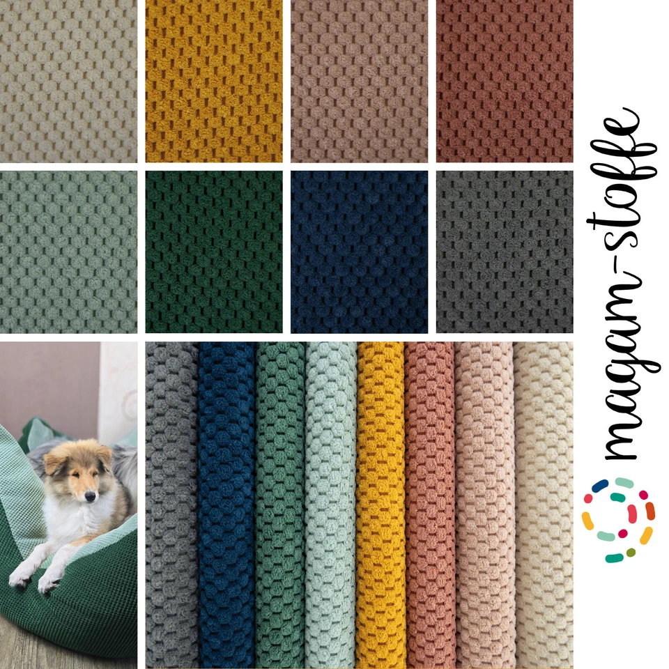 MAGAM-Stoffe "Barcelona" weicher Deko Polster Taschen Cord Samt Meterware 50cm - Bild 1 von 4