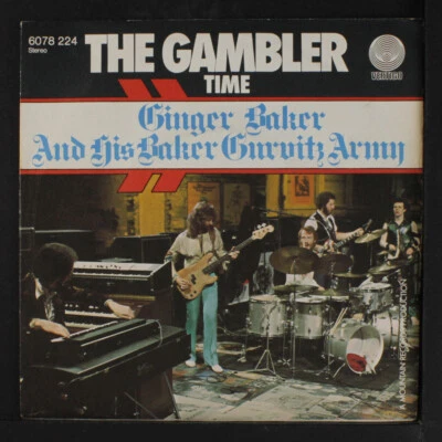 GINGER BAKER & BAKER GURVITZ ARMY: the gambler / time Vertigo 7" Single 45 RPM Foto 1 de 4