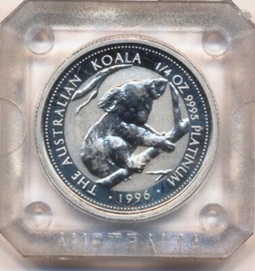 1/4 oz 25$ Australien Platinmünze Koala 1996 in Originalkapsel, Ko0490 - Picture 1 of 2
