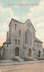 St. Paul's M.E. Kirche, Hagerstown, Maryland um 1910 Vintage Postkarte - Bild 1 von 1