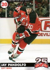 Jay Pandolfo 2006-07 New Jersey Devils 25th Anniversary Team Issue