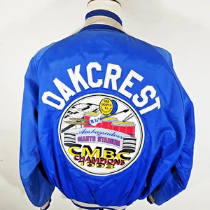 Vintage 90s Drum Line Marching Band Bomber Jacket 1993 Nerd Streetwear USA XL - Picture 1 of 16