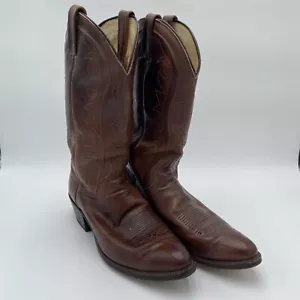 Dan Post Men's Cowboy Western Boots Brown Leather Size 10.5 D - Picture 1 of 12
