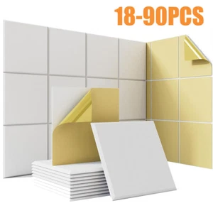 Acoustic Foam Panels, Self-Adhesive Wall Tile Studio Soundproofing Sound Proof - Picture 1 of 16