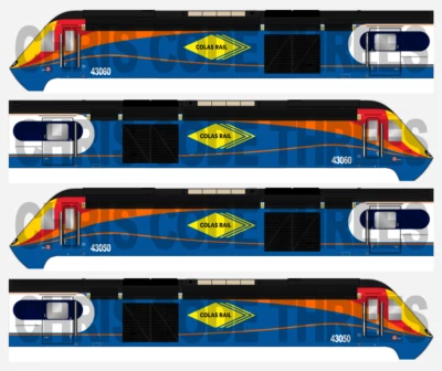 Selbstklebende Vinyl Klasse 43 HST Aufkleber passend Spur OO Hornby/Lima - EMT Colas Rail