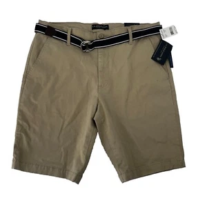 Polo Ralph Lauren Men's Classic Belted Shorts Stretchy Oxford Tan 36 NEW - Picture 1 of 10
