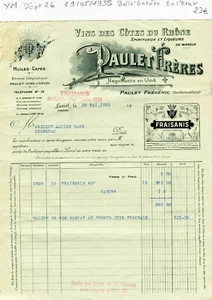 Dépt 26 - Loriol - Belle Entête Négociants en Vins & Spiritueux du 29/05/1935 - Picture 1 of 1