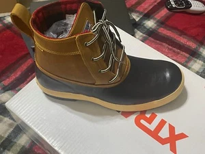 Xtratuf Men's 6 Inch Legacy Lace Boot - Black/Amber Gold Size 12 - Picture 1 of 4