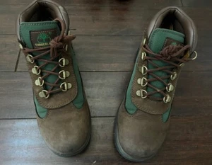 Timberland Boots 16937 M Field Boots Brown Nubuck Green Beef Broccoli Mens 5.5 - Picture 1 of 7