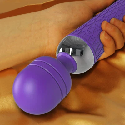 Vibrador Recargable Varita Consolador Masajeador de Clítoris Impermeable Juguetes Sexuales para Mujeres Foto 1 de 4