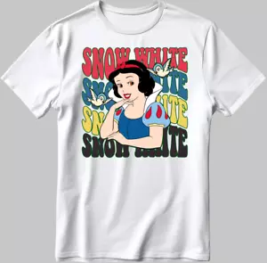 Schneewittchen Prinzessin Disney Kurzarm weiß-schwarz Herren / Damen T-Shirt C529 - Bild 1 von 6
