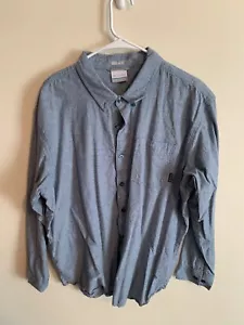 Columbia Long-Sleeve Button Down Shirt, Blue, Buttoned Collar, Flannel - Picture 1 of 2
