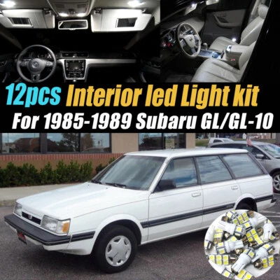 12Pc Super White Car Interior LED Light Bulb Kit for 1985-1989 Subaru GL/GL-10 - Image 1 of 4