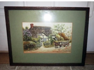 Antico vecchio maestro OLANDESE DIPINTO - 1800 PERSONE E GIARDINO SCAPE - FIRMATO - Foto 1 di 8