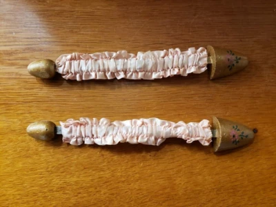 Par de formas de árbol de madera y metal vintage para zapatos para mujer Foto 1 de 3