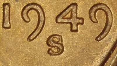 1949-S RPM#5 S/S West Lincoln Wheat Cent Choice BU Uncirculated Red-Brown - Image 1 of 4