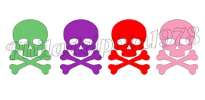 Skull and Crossbones die cut vinyl decals #9 - Picture 1 of 4