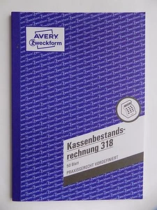 Zweckform 318 Kassenbestandsrechnung 50 Blatt Format A5 - Bild 1 von 3