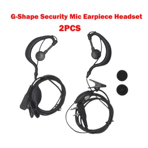 2X Kommunikation Walkie Talkie Headset Sicherheit Mic Hörmuschel Baofeng Radio - Zdjęcie 1 z 10