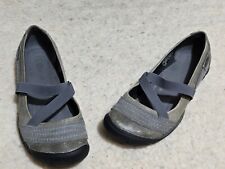 Keen Rivington CNX Shoes Size 6.5 Gray & Greenish Mary Jane Slip On Casual Flats