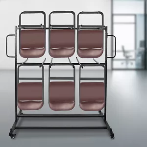 84 Chairs Folding Chair Cart Heavy Duty Mobile Stackable Chair Table Dolly NEW - Picture 1 of 16