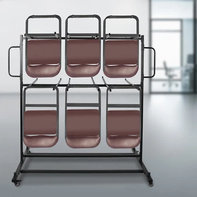 84 Chairs Folding Chair Cart Heavy Duty Mobile Stackable Chair Table Dolly - Image 1 of 4