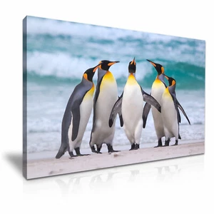 Pinguin Ozean Poster Leinwand Moderne Kunst ~ 5 Größen zur Auswahl - Bild 1 von 12