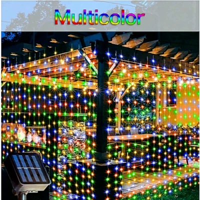 Solar LED Decoration Curtain Light Outdoor Garden String Waterproof Halloween AU - Image 1 of 4