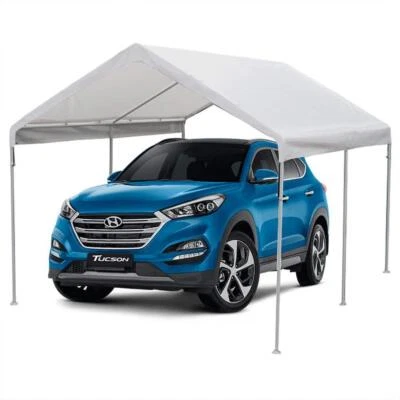 Marco de metal de acero King Canopy 10'x13' 1-3/8" 6 patas C61013PC polietileno blanco Foto 1 de 4