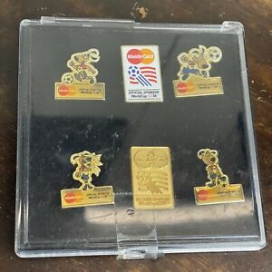 1994 Soccer World Cup MasterCard Lot of 6 Tie Tac Pins Official Sponsor USA '94