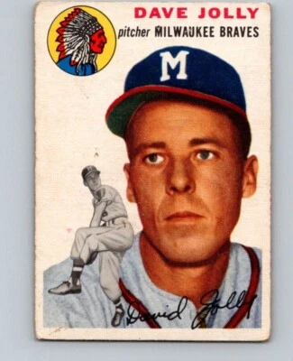 1954 TOPPS BASEBALL #188 DAVE JOLLY                  LOW GRADE PU - Image 1 of 2