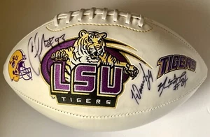 Lsu Tigers team signed Football 2003 national champs Matt Mauck spears Lavalais - Picture 1 of 10