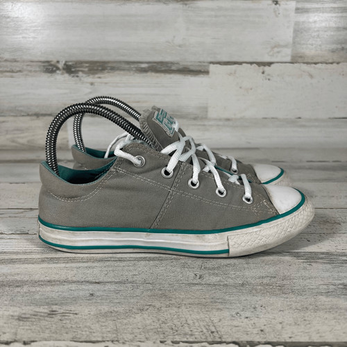 Sneakers basse stringate Converse All Star Junior grigio verde come nuove taglia 3 5